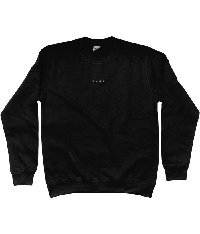SYHR Black Embroidered Sweatshirt